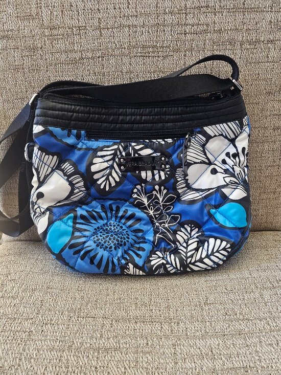 Vera Bradley Handbags - Vera Bradley Blue Bayou Quilted Crossbody Shoulder Bag – Retired Pattern EUC